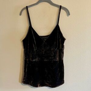 Banana Republic Brown Velvet Top Sleeveless Boho sz 12